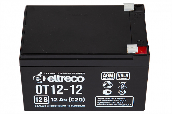 Аккумулятор Eltreco 6-F-12 (12V12A/H C20)