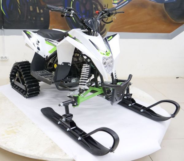Детский снегоход Gekkon Snow (Снегоцикл) бело-зеленый