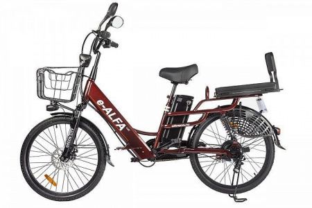 Велогибрид GREEN CITY e-ALFA LUX серебристый